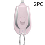 Keychain Power Bank 1500mAh – Portable Emergency Charger for iPhone & USB-C