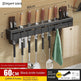 Wall-Mounted No-Drill Kitchen Utensil Rack with Hooks — product view 9 of 17 | EX-STOCK