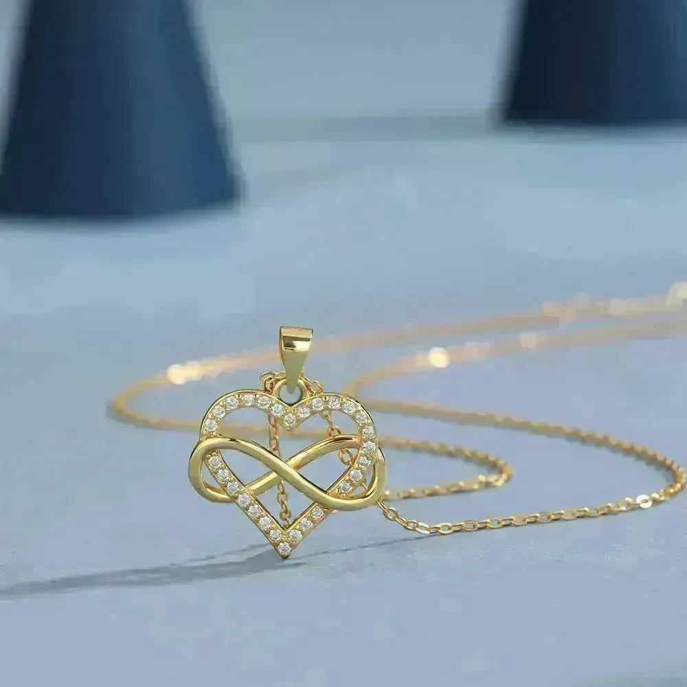 Unlimited Love Necklace Women Wrapped Love Valentine's Day Gifts All Match High-grade Can Not Be Dropped Collarbone Chain - EX-STOCK CANADA