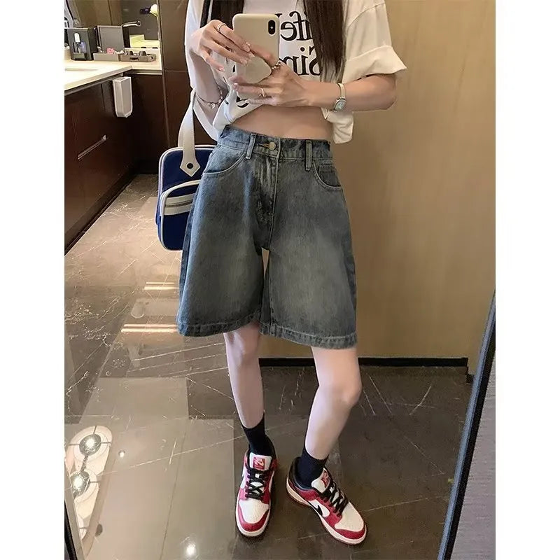 Retro Unisex Denim Jeans Short