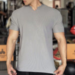 Anti Wrinkle Men Short Sleeve Active wear T-shirt for Workout Gym trainings - EX-STOCK CANADA