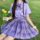 Student Jk Plaid Skirt Preppy Style Mini Pleated  Kilt Skirt - EX-STOCK CANADA