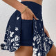 Women's Floral High-Waist Skort – Built-In Shorts, Pockets, 8 Colours | XS–XXL
