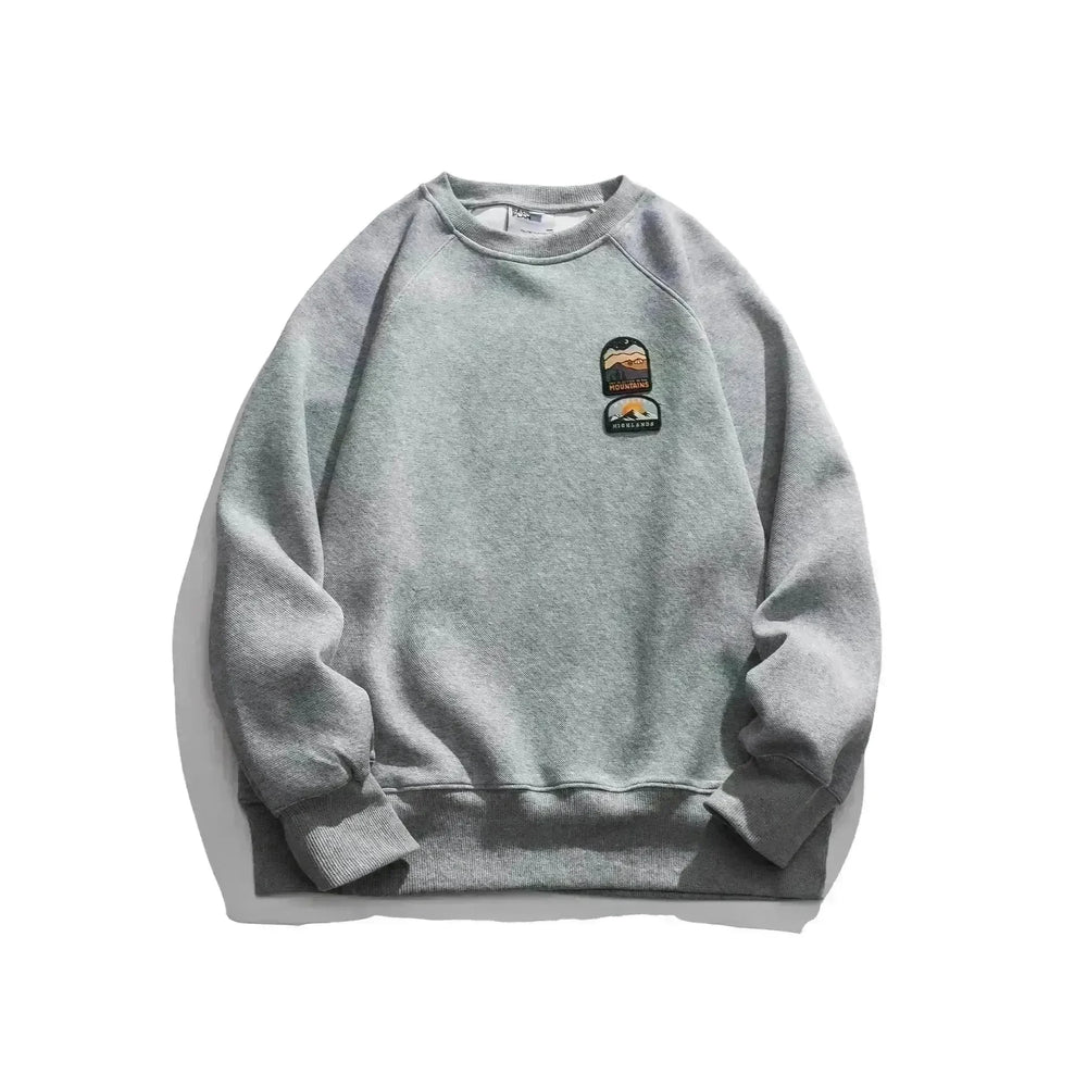 Men's Autumn  Drop-shoulder Sleeve Round neck Oversized Pullover sweatshirts - EX-STOCK CANADA
