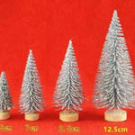 Oro azul plateado y mini ornamentos de árbol de Navidad rojo