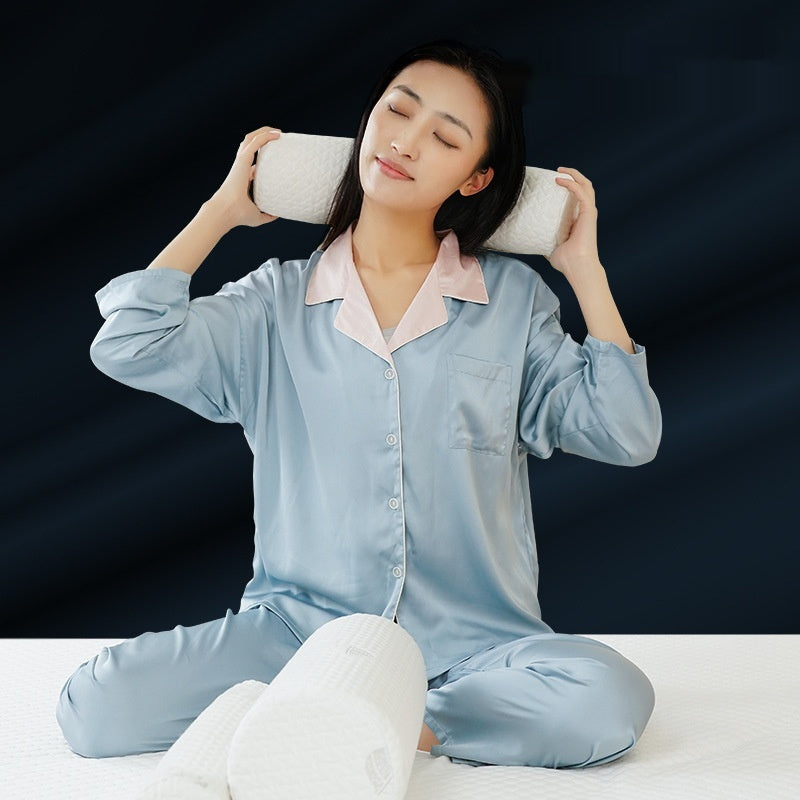 Round Cervical Support Memory Foam Cylindrical Pillow - EX-STOCK Canada