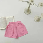 Casual Elastic Capri Pants Girls' Short pant for girls Neutral short pant for kids