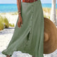 Women's summer Fashion Cotton Linen A-Line Hip Mid Waist Long maxi Skirt - EX-STOCK CANADA