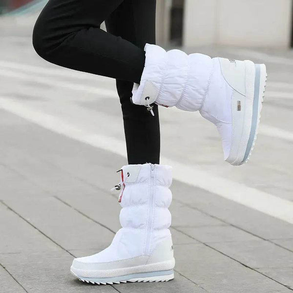 Winter boots New Plus Velvet Thick Cotton Shoes Thermal Middle Tube Waterproof Non-slip Boots