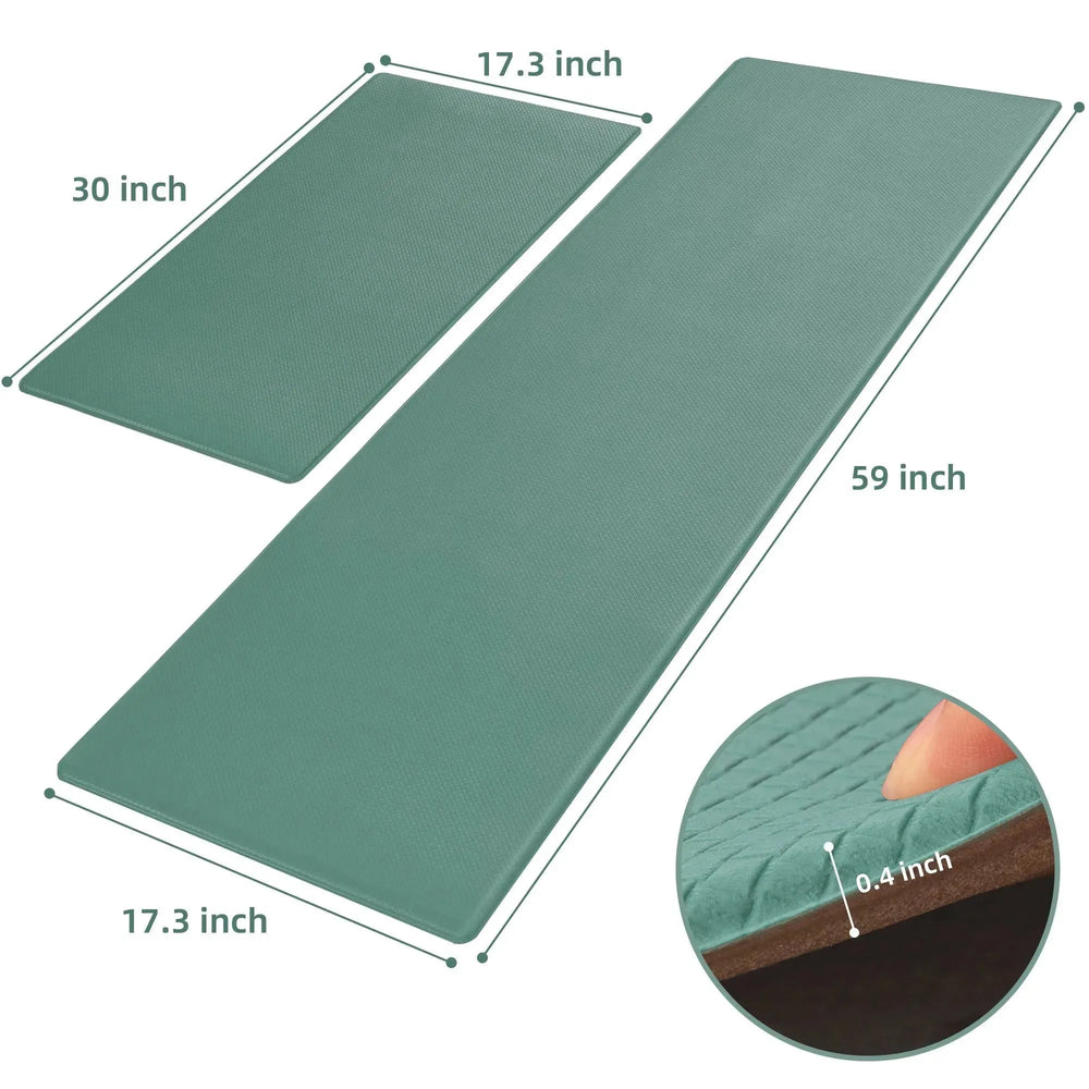 Kitchen Floor Mat Two-piece Set Of Non-slip, Waterproof  Rug And Easy To Scrub For Home, Kitchen - EX-STOCK CANADA
