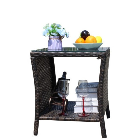 Gartenmöbel für den Außenbereich 1 Couchtisch mit klarem gehärtetem GlasEX-STOCK Canada 