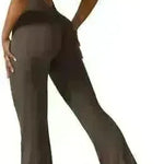 Women Sleeveless Flare Long Pant Yoga Fitness Jumpsuits - EX-STOCK CANADA