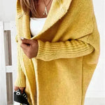 Cubierta de cabeza de gran tamaño tejido cárdigan de cachemir kimono largo para mujeres