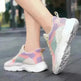 Casual Colorblock Lace-up Sneakers Girls Versatile Breathable Lightweight Walking Running Shoes - EX-STOCK CANADA
