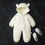 Hooded Fleece-lined Thick Baby Winter Romper Puffer Overall Jumpsuit - EX-STOCK CANADA