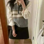 Cashmere Sleeveless V-neck Knitted Sweater Vest top for women - EX-STOCK CANADA