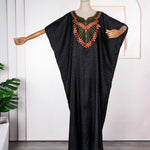 Vestido largo estilo étnico africano con vuelo, Oriente Medio, AliExpress, ropa musulmana para mujer, escote en V, talla grande - EX-STOCK Canada