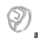Fashion Micro Inlaid Zircon Arab Letters Ring for women - EX-STOCK CANADA