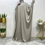 Batwing manga llanura abaya para mujeres arabarab eid jalabiya para mujeres ropa islámica para mujeres