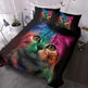 Cat Bedding For Kids Girls Boys Cute Colorful Cat Pattern Quilt Cover Bedspread 3 Piece Bold Color Black Animal Duvet Cover Set For Single Bed EX-STOCK Canada 