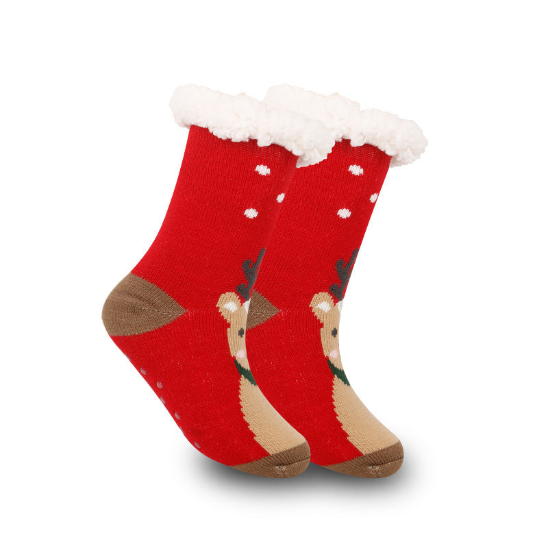 Christmas Women's Thickened Fleece-lined Room Socks EX-STOCK Canada 