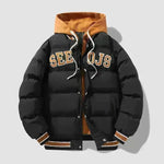 Teens Hooded Cotton Winter Coat American School Boys Sports Jackets - EX-STOCK CANADA