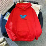 Mujeres Single Butterfly Autumn y Winter Hoole Holdie SweShirt