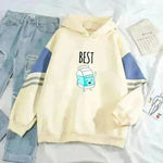 Color Matching Hoodie sweatshirt Top Pullover - EX-STOCK CANADA