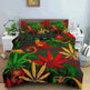 Colorful Psychedelic Weed Leaf Bedding Set - EX-STOCK CANADA