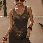European And American V-neck Beach Knitting Bikini Swimsuit