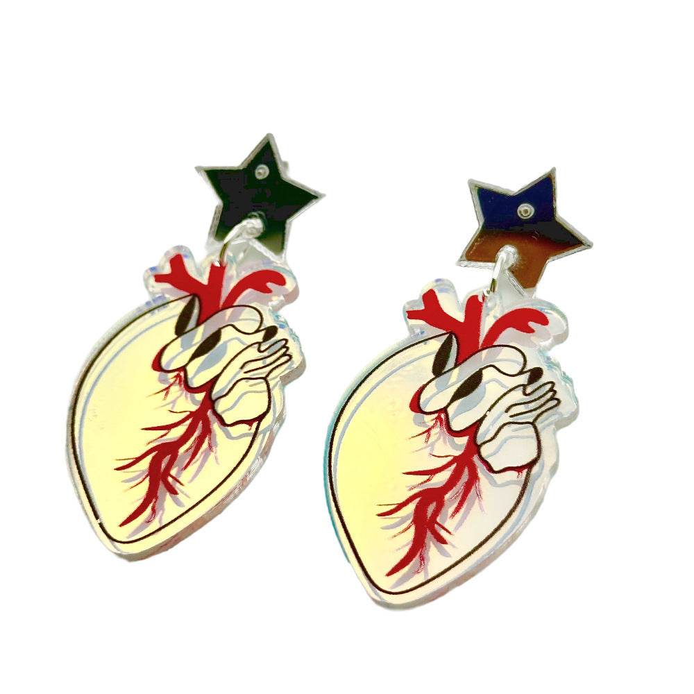 Halloween Day Ornament Colorful Ghost Eyes Funny Acrylic Earrings For Women - EX-STOCK Canada
