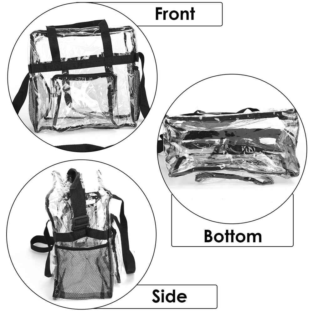 1Pc Clear Crossbody Bag Stadium Approved Clear Transparent Shoulder Bag See Through Zip Pouch Tote Bag Handbag With 11LBS Load EX-STOCK