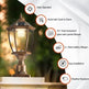 Vintage Gold Solar Pillar Headlight With Dimmable LED 1-Pack Outdoor Landscape Pathway Light - EX-STOCK CANADA