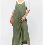 New Suspender Leisure Denim mum loose long Dress - EX-STOCK CANADA