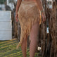 European And American Women's See Through Hollow Knitted tassel fringe Slant Beach Skirt - EX-STOCK CANADA