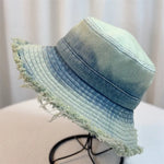 Sombrero de cubo de mezclilla de verano para mujeres, a prueba de solas a prueba de solas, un sombrero pequeño