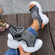 Summer Fishmouth Chunky Wedge Sandals Women's Casual Breathable Footwear Daily Shoes 