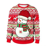 Autumn Winter Fashion Ugly Christmas Sweater Santa Elf Funny Pullover Womens Mens Print Sweaters Tops Clothing - EX-STOCK CANADA