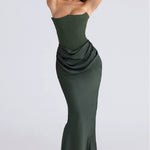 Women’s Strapless Maxi Dress – Backless Slim-Fit Evening Gown