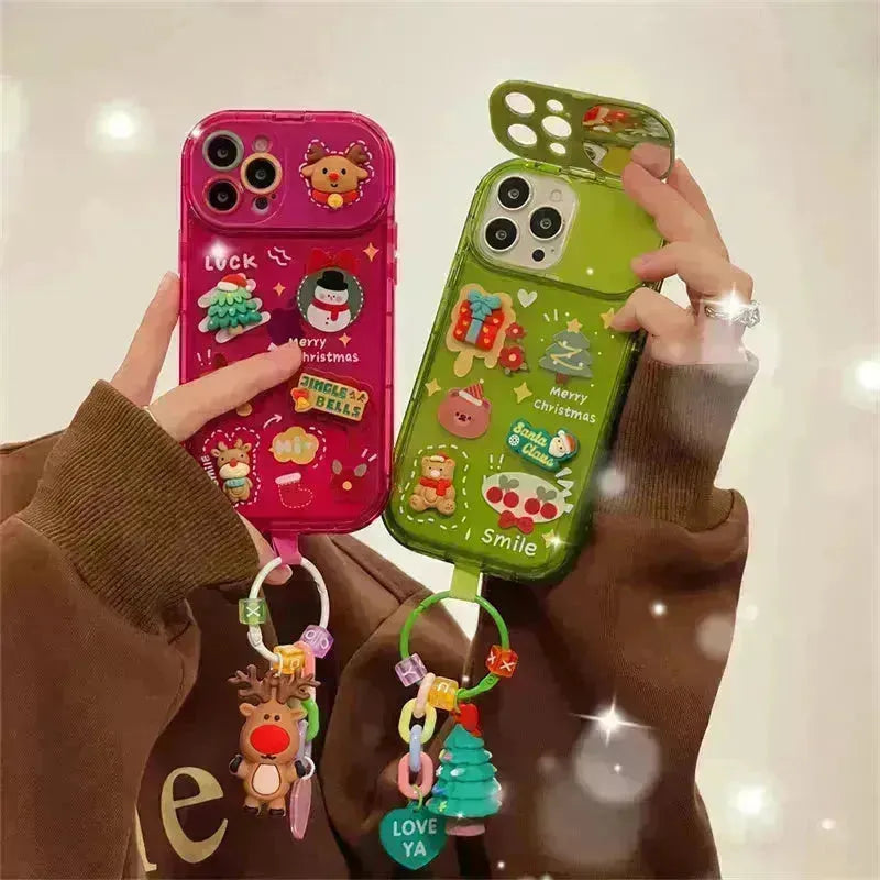 Étui de protection en silicone sur le thème en silicone avec des filles suspendues