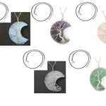 Natural Crystal Moon Pendant for Men and Women - EX-STOCK CANADA