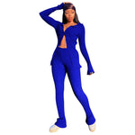 New Fashion Women Slim fit Long sleeve Athleisure wear Outfit set