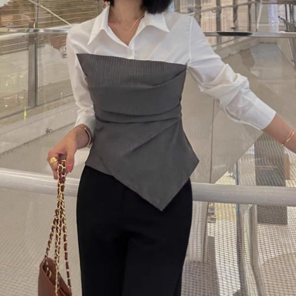 قميص بأسلوب كوري لمرتدي العمل - ضيق EX-STOCK Canada