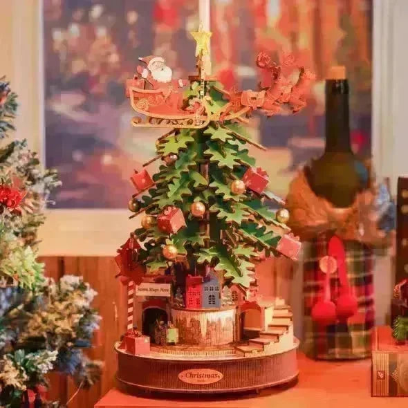 3D Puzzles For Adults, Wooden Music Box Christmas Melody Tree, 3D Model Building Kits, Christmas Birthday Gifts DIY Crafts - EX-STOCK CANADA