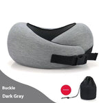 Soft Memory Foam Travel Neck Pillow U Shape Adjustable Support Comfortably Sleeping On Plane Car Office Noon Break - EX-STOCK Canada