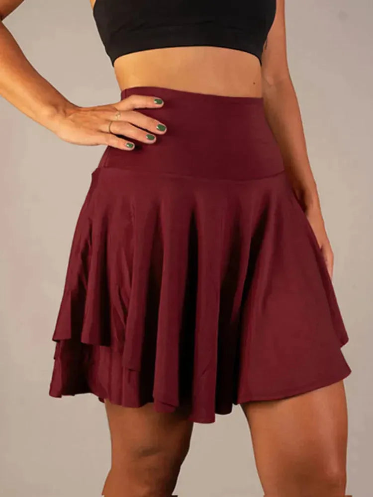 High Waist Belly Contracting Running Short Skirt Anti-exposure Yoga Skirt - EX-STOCK CANADA