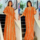 Middle East Striped Loose Robe African Dubai Arabic Satin Hot Drilling Stitching Abaya Buba Dress - EX-STOCK CANADA