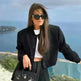 Fall Single Breasted  Cashmere Cropped Jacket for women - EX-STOCK CANADA