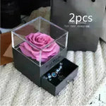 Eternal Flower Rose Jewelry Box for Birthday Presents Valentines Day Wedding Gift Box - EX-STOCK CANADA