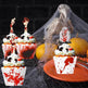 48Pcs Halloween Cupcake Toppers Wrappers Rip Kit Bloody Zombie Hand Cupcake Pick Decorations For Halloween Horror Movie Bloody Theme Birthday Party Cake Decorations Supplies - EX-STOCK Canada